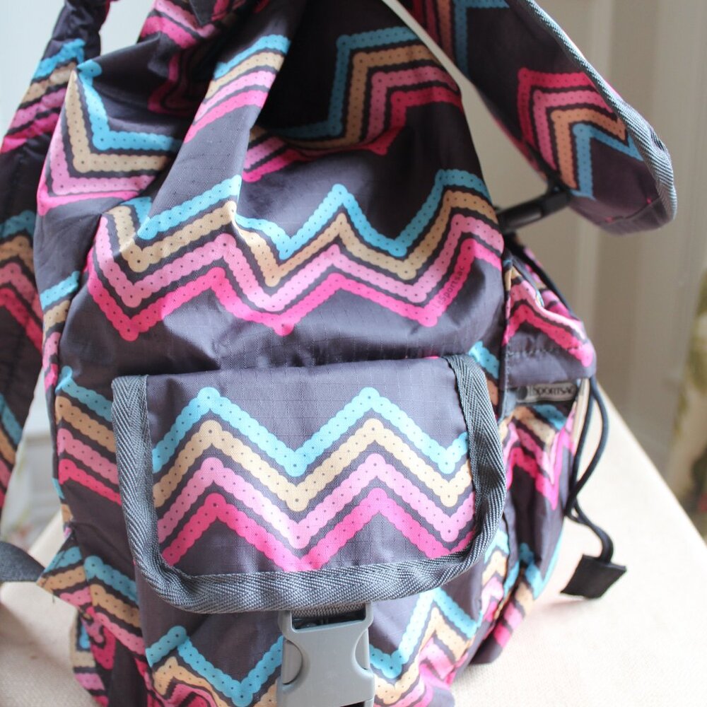Lesportsac Chevron Drawstring Backpack - image 4